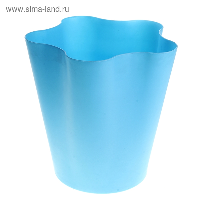 Ведро для мусора "Цветок", цвет синий - Фото 1