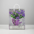 Пакет «Лиловое сердце», мягкий пластик, 30×9×40 см, 140 мкм - Фото 2