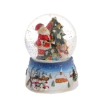 Сувенир шар водяной "Украшение новогодней ёлочки" музыкальный 10,5x10,5x14,5 см - Фото 1