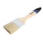 Кисть плоская ТУНДРА, натуральная щетина, деревянная ручка, 2", 50 мм - фото 8253240