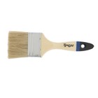 Кисть плоская ТУНДРА, натуральная щетина, деревянная рукоятка, 2.5", 63 мм - Фото 4