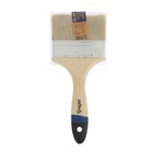 Кисть плоская ТУНДРА, натуральная щетина, деревянная рукоятка, 4", 100 мм - Фото 5