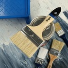 Кисть плоская ТУНДРА, натуральная щетина, деревянная рукоятка, 4", 100 мм - Фото 6