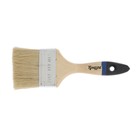 Кисть плоская ТУНДРА, натуральная щетина, деревянная рукоятка, 3", 75 мм - Фото 4