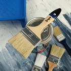 Кисть плоская ТУНДРА, натуральная щетина, деревянная рукоятка, 3", 75 мм - Фото 6