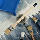 Кисть радиаторная ТУНДРА, натуральная щетина, деревянная рукоятка, 2", 50 мм - Фото 7