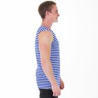 Майка-тельняшка мужская, цвет синий, размер 48 - Фото 2