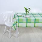 Клеёнка столовая на нетканой основе «Клетка зелёная», ширина 125 см, рулон 25 м - Фото 1