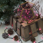 Гирлянда "Нить", 3.5 м, 50 ламп, 220V, 8 режимов, нить тёмная, свечение фиолетовое - Фото 4