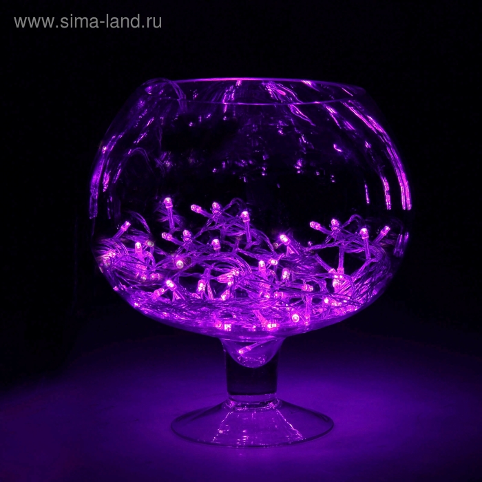 НИТЬ, 20 м, Н.С. LED-200-220V, контр. 8 режимов, ФИОЛЕТ - Фото 1