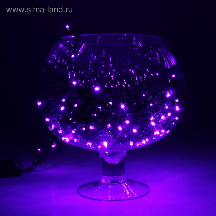 НИТЬ, 20 м, Н.Т. LED-200-220V, контр. 8 режимов, ФИОЛЕТ - Фото 1