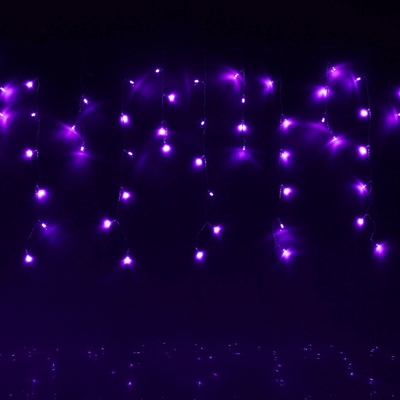 БАХРОМА, Ш:2.4 м, В:0.6 м, Н.С. LED-120-220V, контр. 8 режимов, ФИОЛЕТ