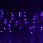 БАХРОМА, Ш:2.4 м, В:0.6 м, Н.Т. LED-120-220V, контр. 8 режимов, ФИОЛЕТ - Фото 1