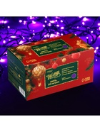 Гирлянда «Нить» 20 м, IP44, тёмная нить, 200 LED, свечение фиолетовое, 8 режимов, 220 В 187231 - фото 319928226