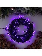 Гирлянда «Нить» 20 м, IP44, тёмная нить, 200 LED, свечение фиолетовое, 8 режимов, 220 В 187231 - фото 319928220