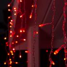 Гирлянда «Бахрома» 4 × 0.6 м, IP44, прозрачная нить, 180 LED, свечение красное, 8 режимов, 220 В - Фото 3