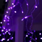 Гирлянда «Бахрома» 3 × 0.6 м, IP44, УМС, прозрачная нить, 160 LED, свечение фиолетовое, 220 В - фото 8210979
