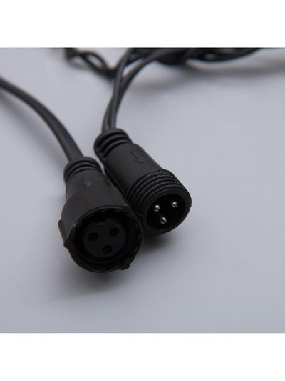 Гирлянда «Бахрома» 3×0.6 м, IP44, УМС, тёмная нить, 160 LED, свечение мульти, 220 В