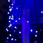 Гирлянда «Бахрома» 3 × 0.6 м, IP44, УМС, тёмная нить, 160 LED, свечение синее, 220 В - фото 8211001