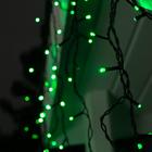 Гирлянда «Бахрома» 3 × 0.6 м, IP44, УМС, тёмная нить, 160 LED, свечение зелёное, 220 В - Фото 3