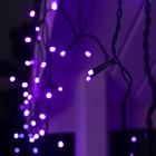 Гирлянда «Бахрома» 3 × 0.6 м, IP44, УМС, тёмная нить, 160 LED, свечение фиолетовое, 220 В - Фото 3