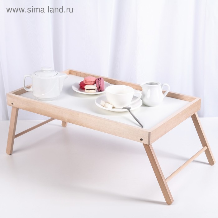 Столик-поднос для завтрака в постель, 52×33×22 см - Фото 1