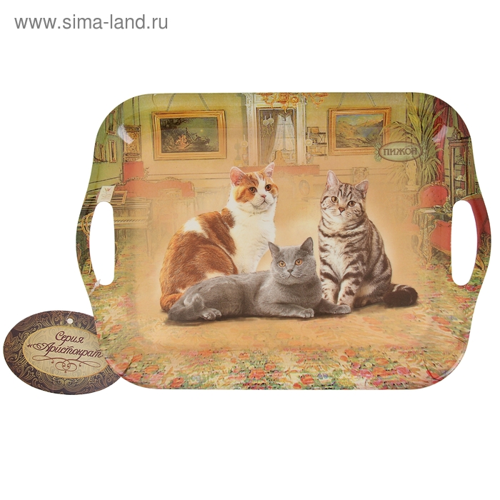 Поднос, серия "Британская кошка", 35 х 25 см - Фото 1