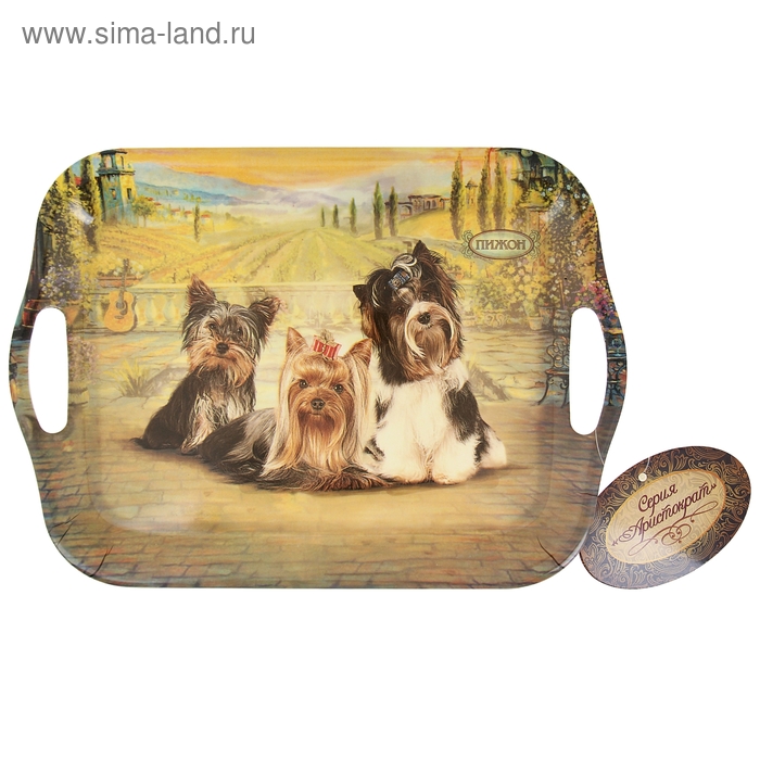 Поднос, серия "Йоркширский терьер", 35 х 25 см - Фото 1
