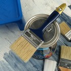 Кисть плоская ТУНДРА, натуральная щетина, пластиковая рукоятка, 2.5", 63 мм - Фото 6