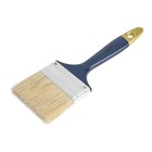 Кисть плоская ТУНДРА, натуральная щетина, пластиковая рукоятка, 3", 75 мм - Фото 3
