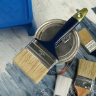 Кисть плоская ТУНДРА, натуральная щетина, пластиковая рукоятка, 3", 75 мм - Фото 6