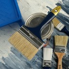 Кисть плоская ТУНДРА, натуральная щетина, пластиковая рукоятка, 4", 100 мм - Фото 6