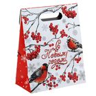 Пакет подарочный «Снегири», 18 × 23 см - Фото 3