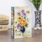 Сейф-книга дерево шёлк "Нежные цветы с пчелами" 17х11х5 см - Фото 1