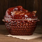 Горшок духовой "Лебедь", керамика, 3 л - Фото 2