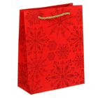 Пакет подарочный с алмазной крошкой «Ёлочка», 18 × 23 см - Фото 4