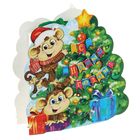 Пакет подарочный «Обезьянки у елки», 12 × 15 см - Фото 2