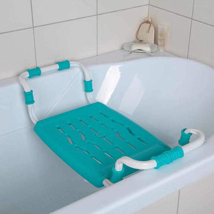 Сиденье для ванны раздвижное, цвет бирюза - Фото 1