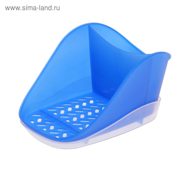 Подставка для моющего средства и губки Teo Plus, цвет синий - Фото 1