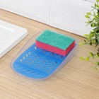 Подставка для моющего средства и губок Тео, цвет синий - Фото 2