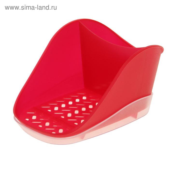 Подставка для моющего средства и губки Teo Plus, цвет красный - Фото 1