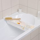 Полка на ванну Toys, 57-89 см, цвет снежно-белый - Фото 10