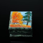 Шкатулка "Осень" с рисованной крышкой 8,5х8,5 см - Фото 5