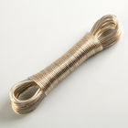 Верёвка бельевая с металлической нитью Доляна, d=2 мм, длина 15 м, цвет МИКС - Фото 1