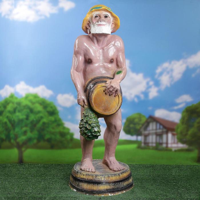 Садовая фигура из полистоуна «Банщик», 39×39×106 см - Фото 1