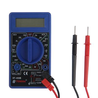 Мультиметр ТУНДРА, DT-830B, ACV/DCV, DCA, 200-2 МΩ
