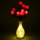 Светодиодная ваза 64х16 см, "Розы" 10 LED, от USB и 220V, фиксин, ЖЕЛТЫЙ - Фото 1