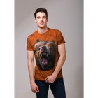 Футболка мужская Collorista 3D Wild Bear, размер XXL (52), цвет коричневый - Фото 1