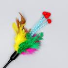 Дразнилка с перьями и пружинками "Позитив", микс цветов - фото 8253492