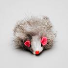 Мышь из натурального меха, 7,5 см, тёмно-серая - фото 8253501